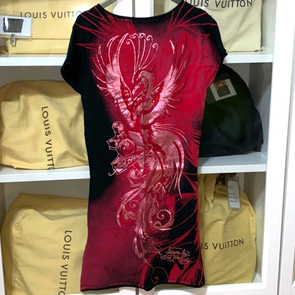 Ed Hardy Rhinestone Foil Phoenix Shirt - Picture 4 of 4